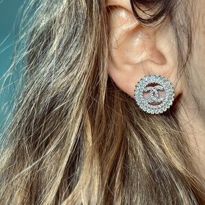Free People Silver Circle Earrings